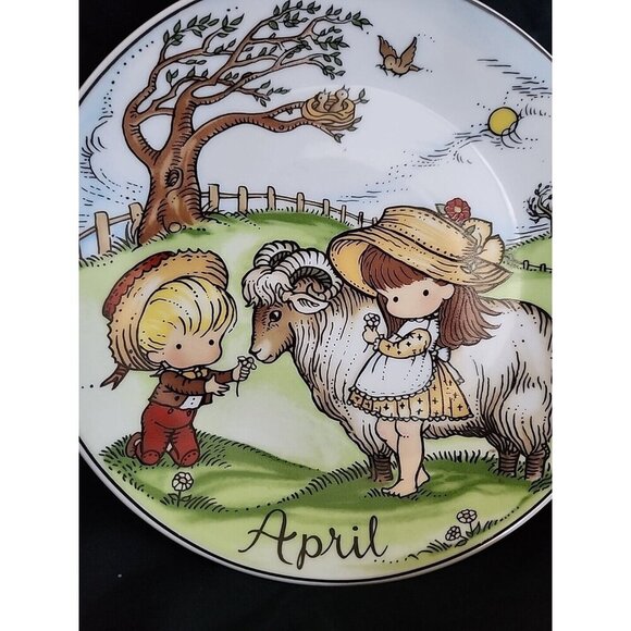 JOAN WALSH ANGLUND April VTG Collectors Plate Ebeling & Reuss W. Germany 1966 - Picture 5 of 5
